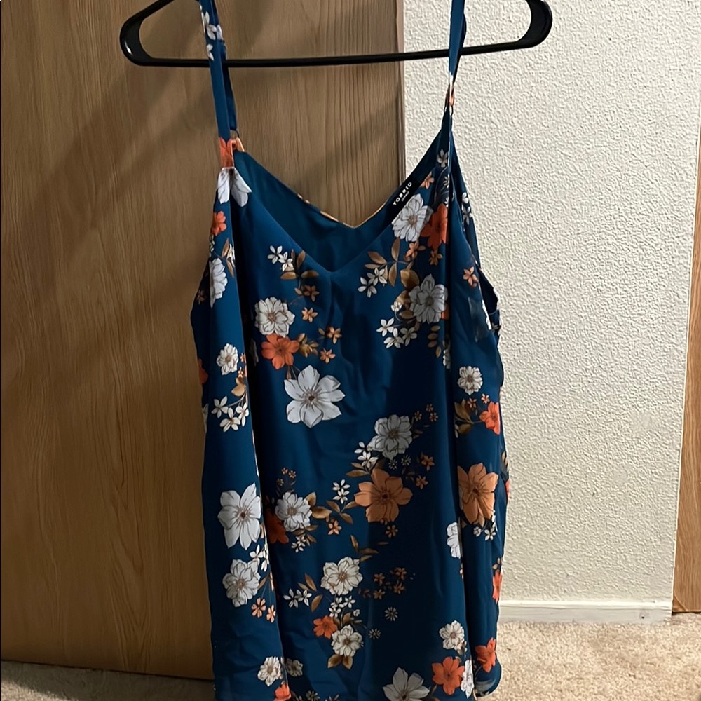 Torrid Blue Sleeveless Fitted Camisole